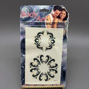 Vintage Y2K Body Art Temporary Tattoo Set Tribal Belly Design Skinwear